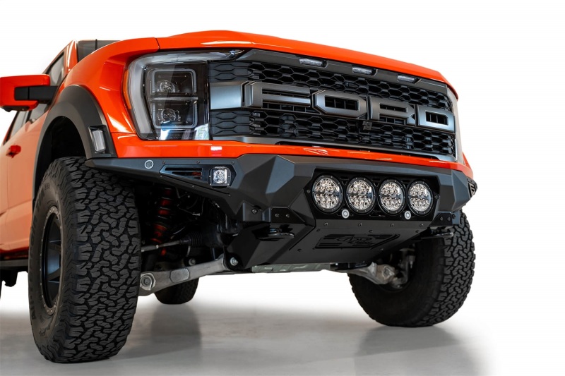 Ford Raptor Bumper - Front - Addictive Desert Designs - Bomber - Hammer Black with Satin Black Panels - `21-`27